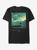 Star Wars Poe X-Wing Sunset T-Shirt | Graphic T-Shirt for Unisex