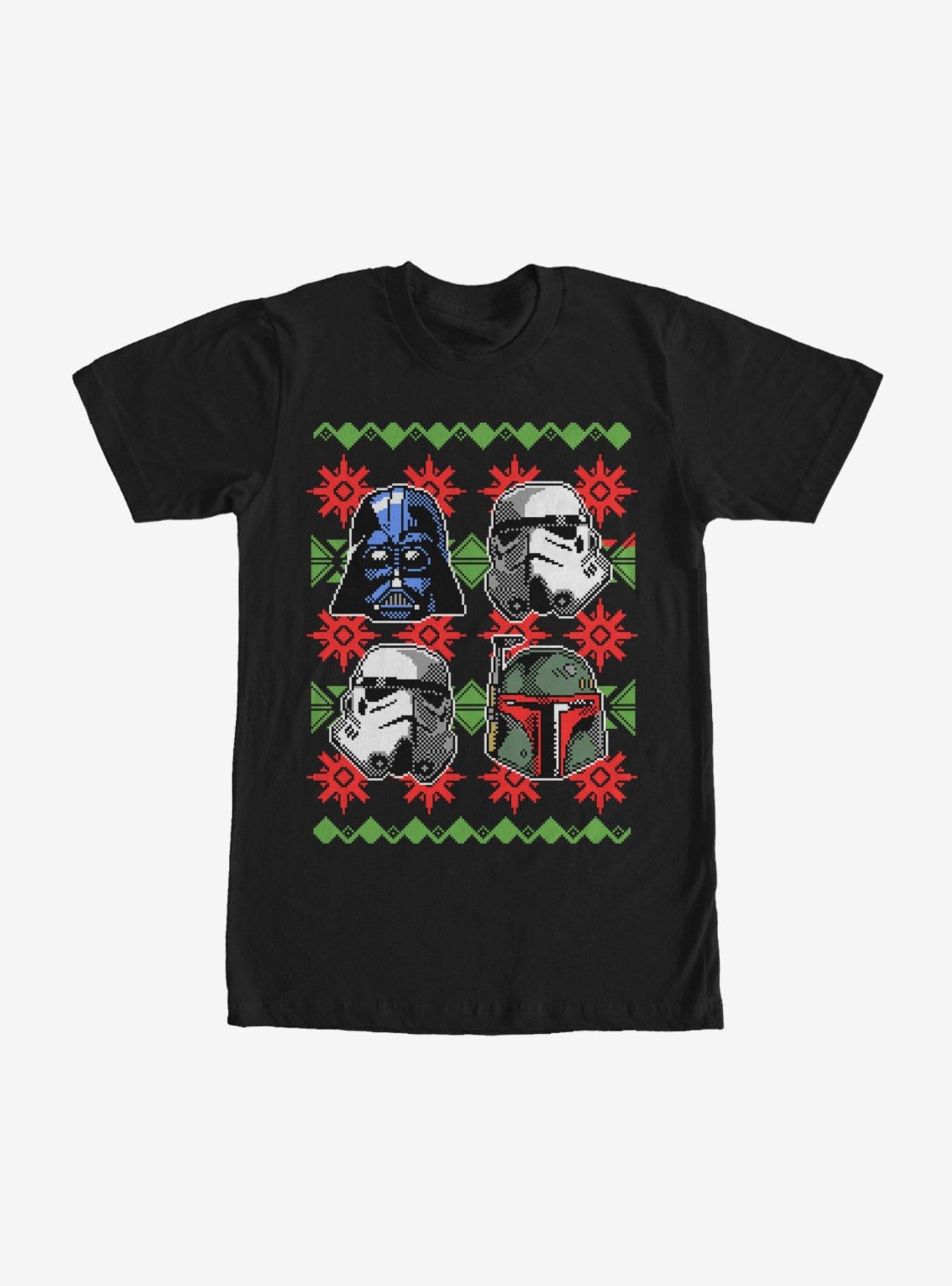 Star Wars Ugly Christmas Sweater Empire Helmets T-Shirt | Premium Unisex T-Shirt, Trending Graphic Tee