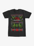 Jurassic Park Ugly Christmas Sweater Print T-Shirt | Premium Unisex T-Shirt, Trending Graphic Tee