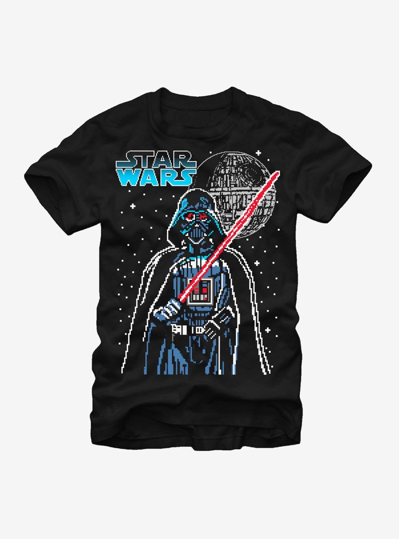 Star Wars Pixel Darth Vader Death Star T-Shirt | Graphic T-Shirt for Unisex