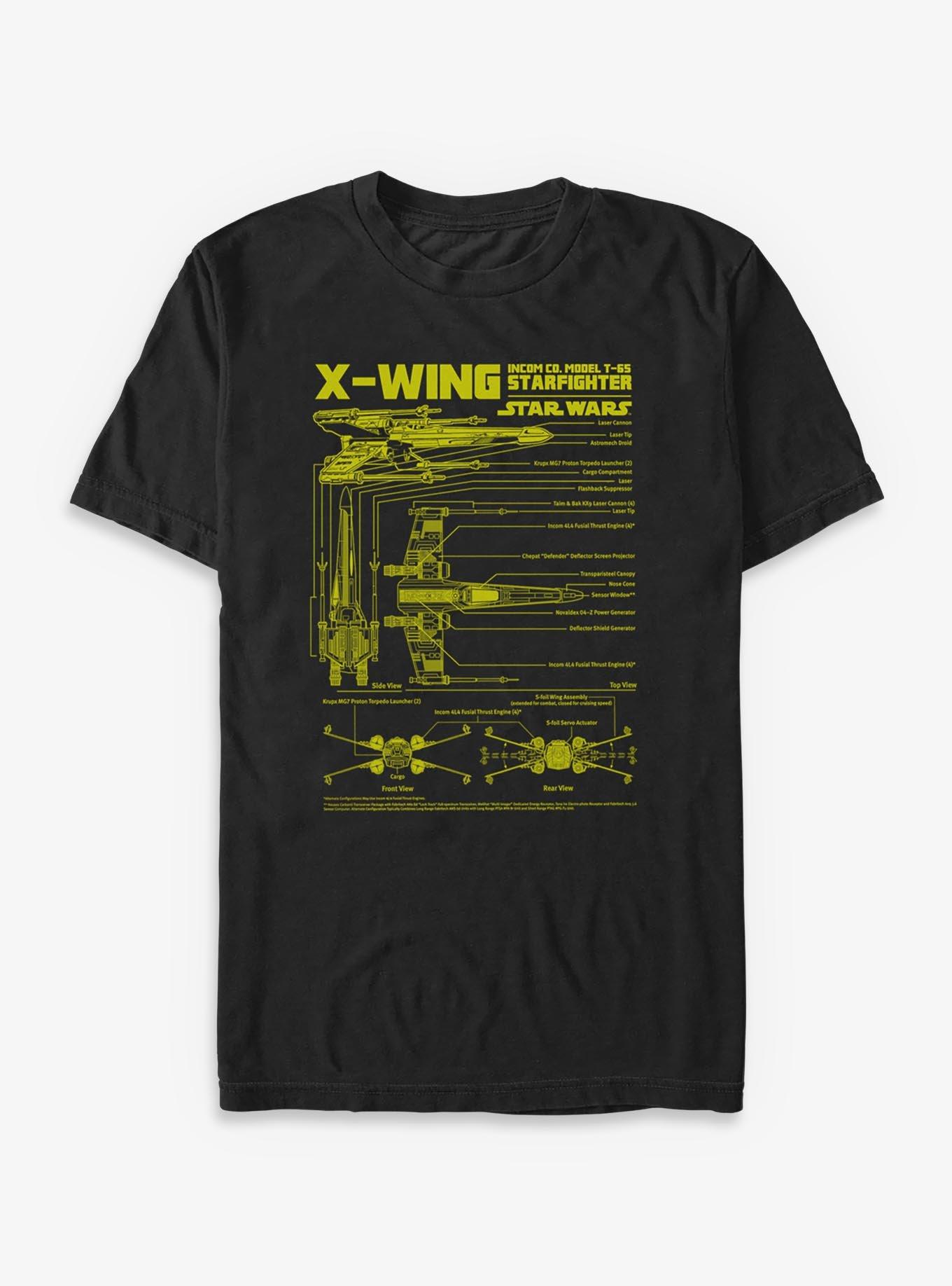 Star Wars X-Wing Schematics T-Shirt | Graphic T-Shirt for Unisex