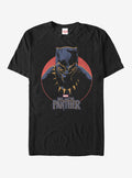 Marvel Black Panther 2018 Retro Circle T-Shirt | Graphic T-Shirt for Unisex