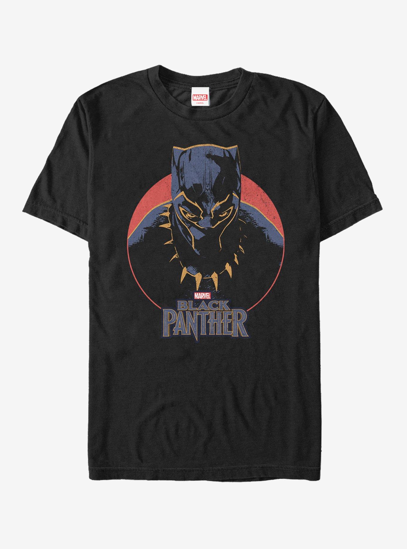 Marvel Black Panther 2018 Retro Circle T-Shirt | Graphic T-Shirt for Unisex