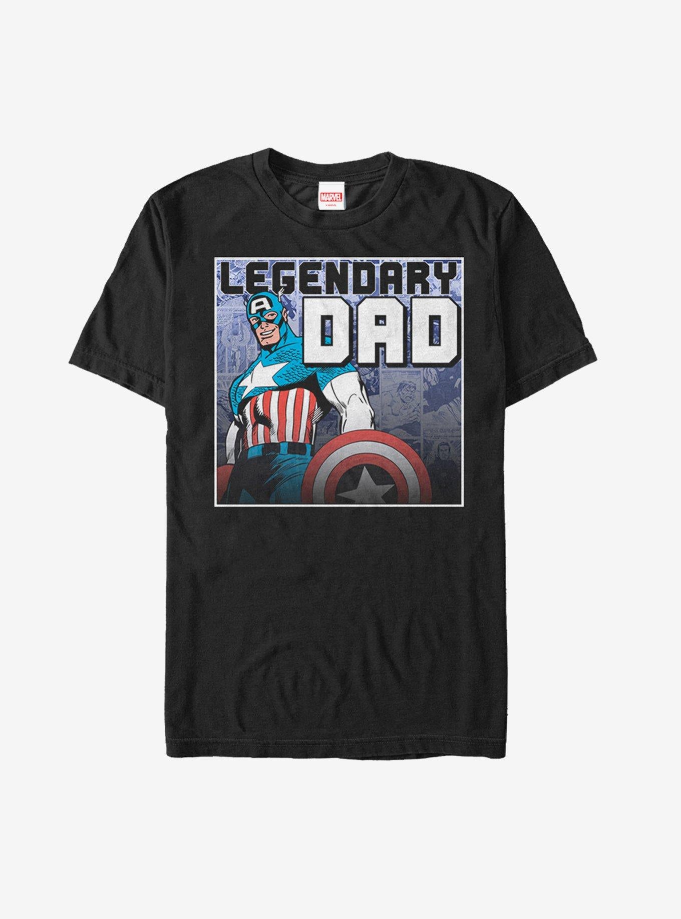 Marvel Father's Day Captain America Legend T-Shirt | Graphic T-Shirt for Unisex
