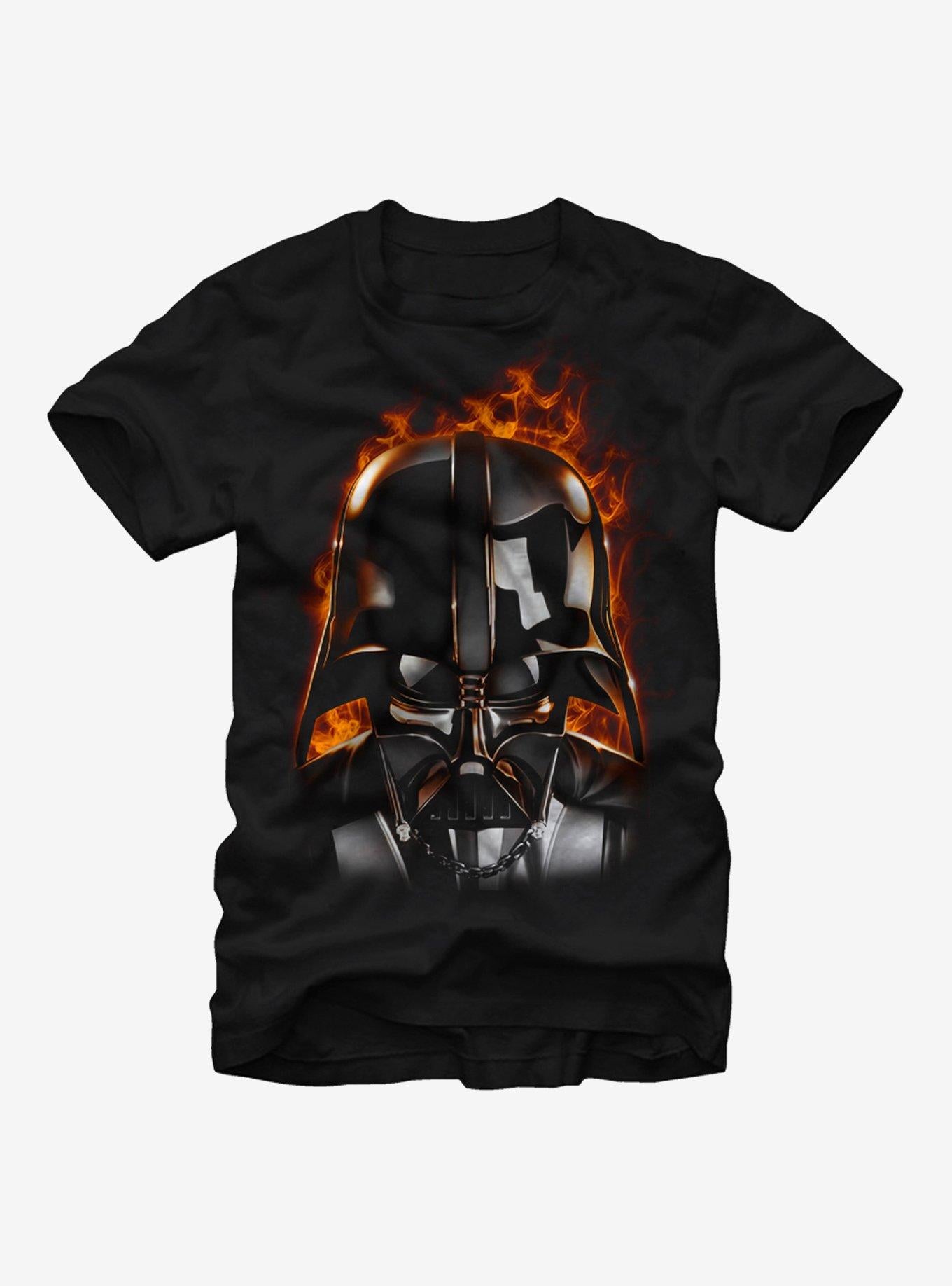 Star Wars Darth Vader With Flames T-Shirt | Graphic T-Shirt for Unisex