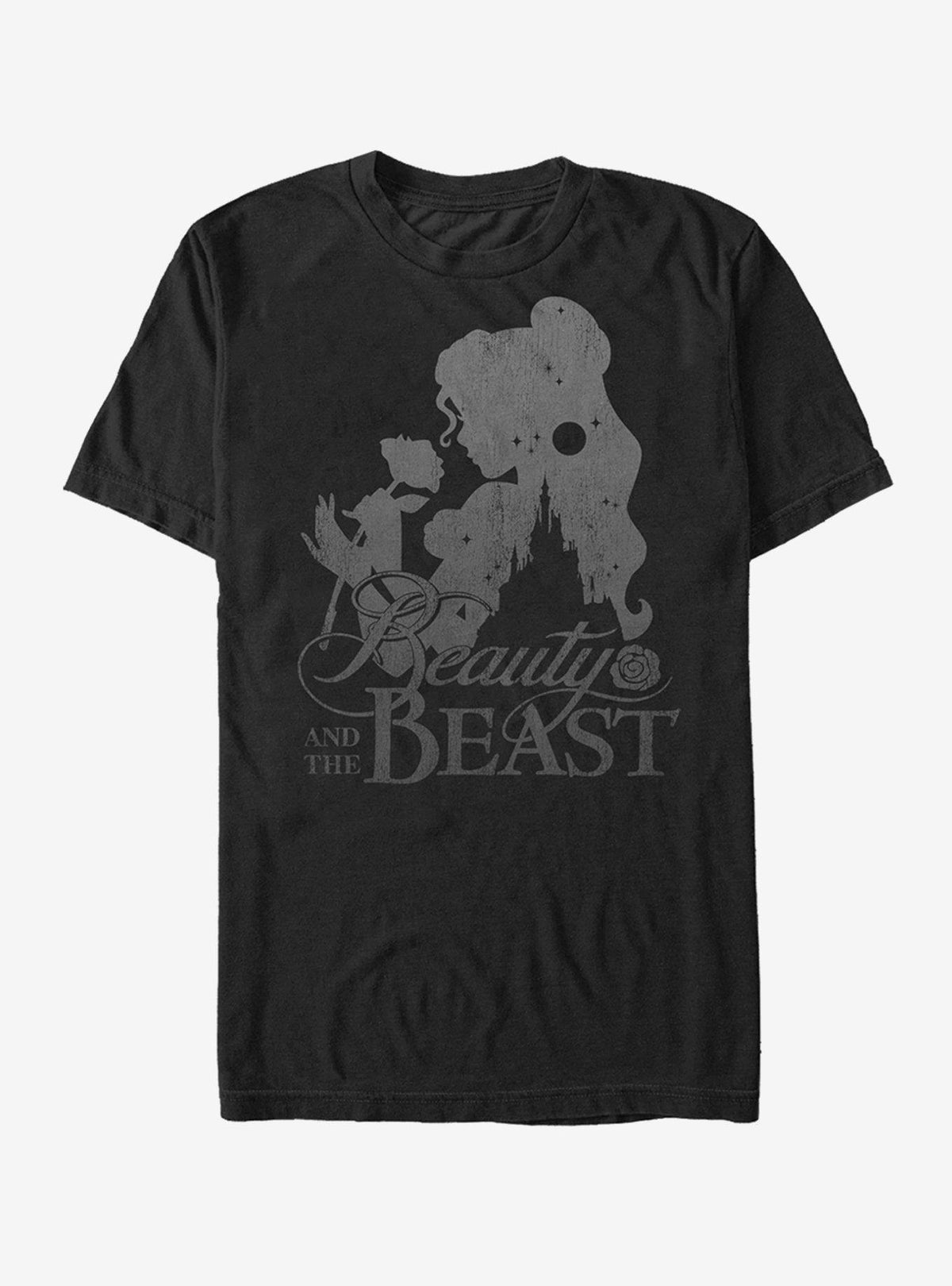 Disney Beauty And The Beast Belle And Castle Silhouette T-Shirt