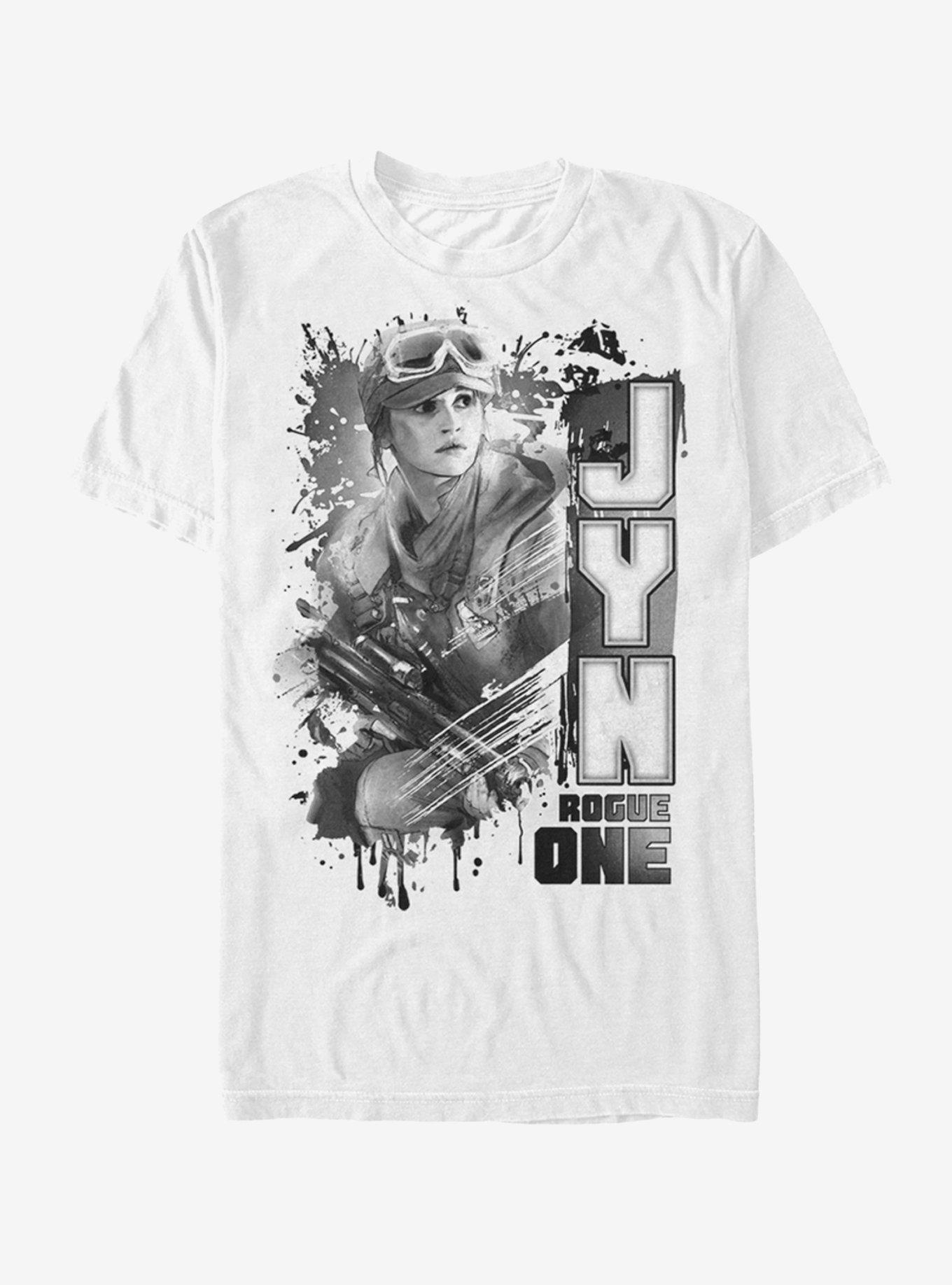 Star Wars Jyn Paint Splatter Print T-Shirt | Graphic T-Shirt for Unisex