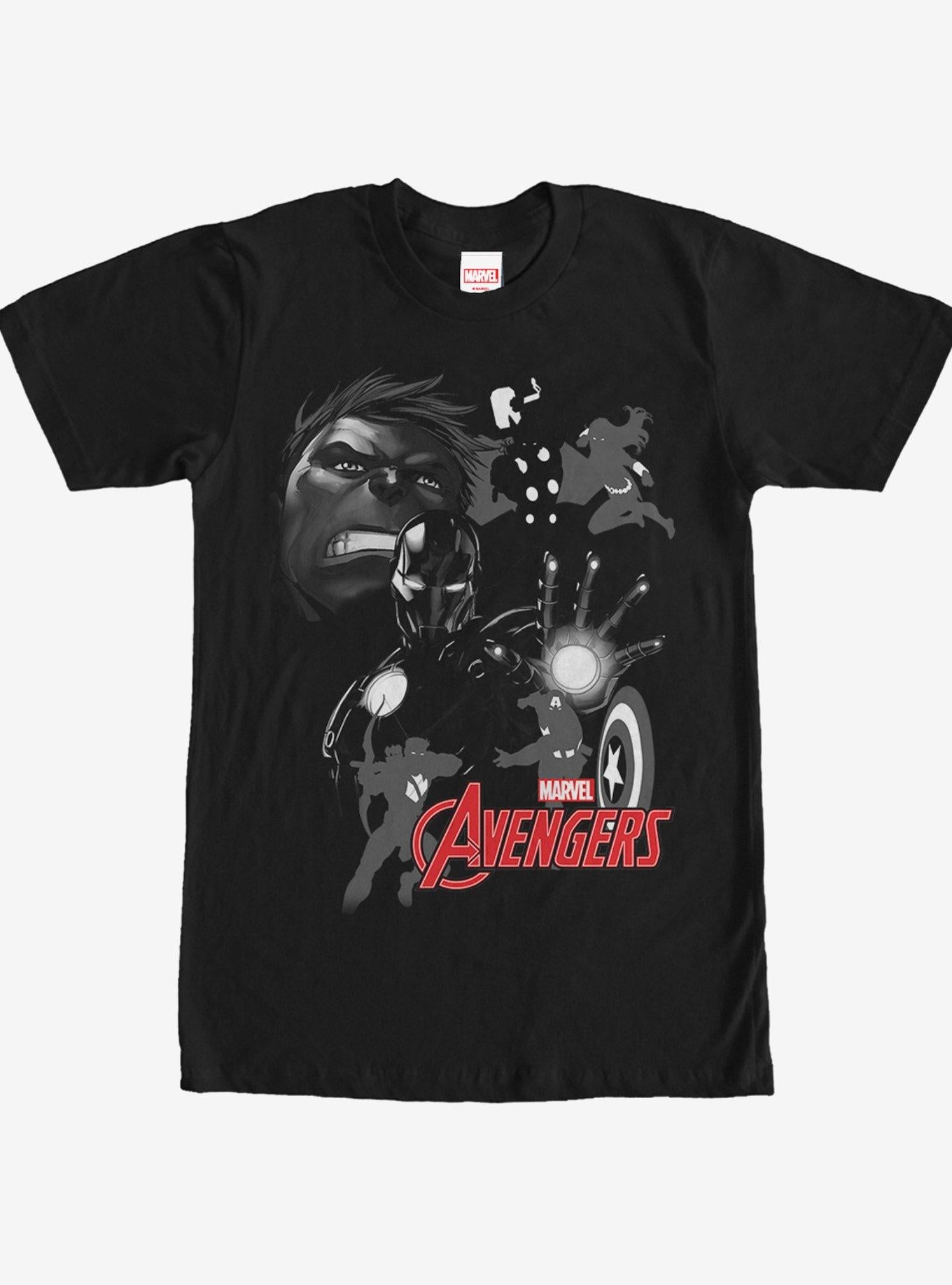 Marvel Avengers Grayscale T-Shirt | Graphic T-Shirt for Unisex