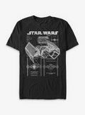 Star Wars TIE Fighter Blueprint T-Shirt | Graphic T-Shirt for Unisex