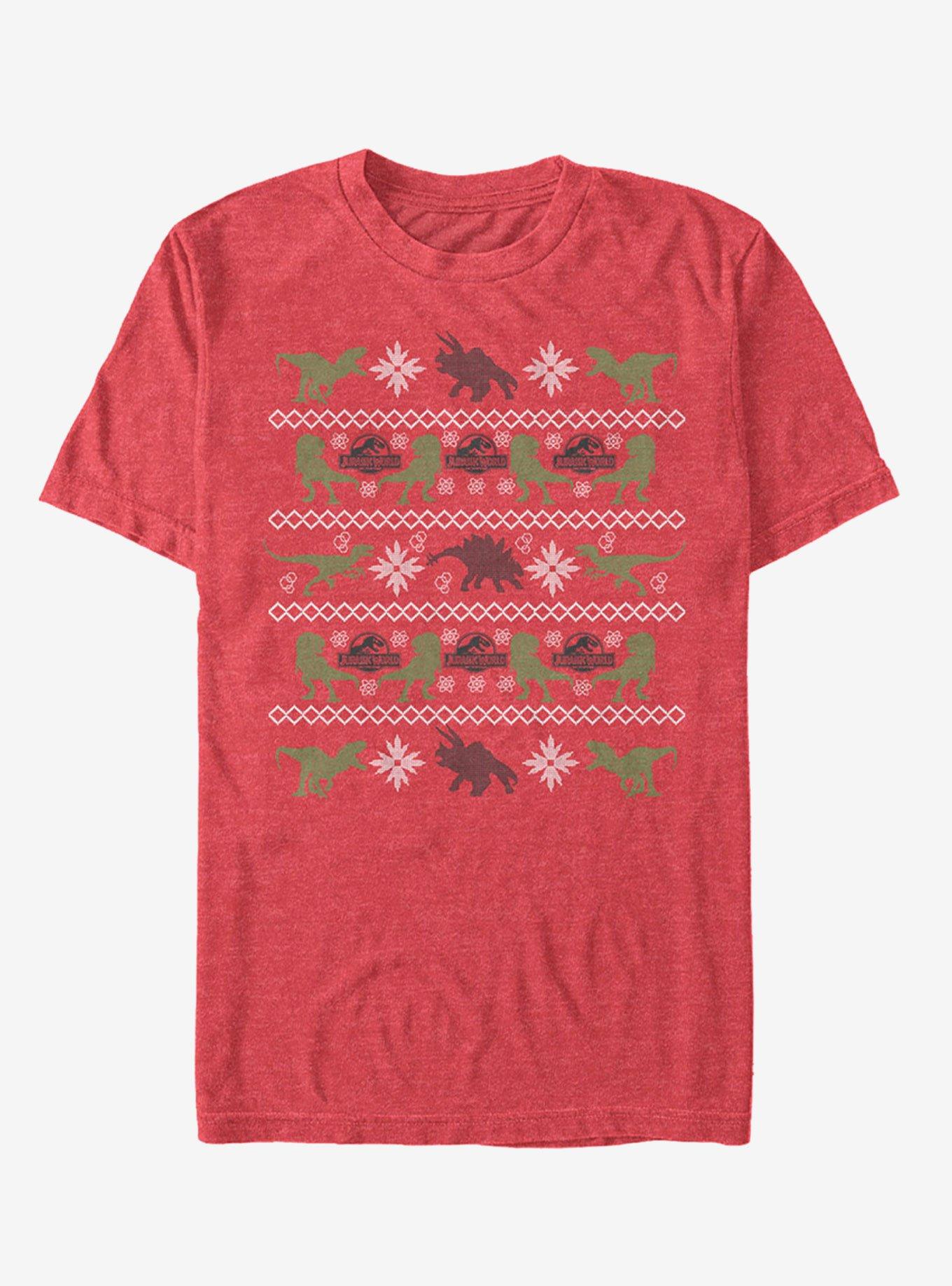 Velociraptor Ugly Christmas Sweater T-Shirt | Premium Unisex T-Shirt, Trending Graphic Tee