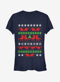 T Rex Ugly Christmas Sweater Girls T-Shirt | Premium Unisex T-Shirt, Trending Graphic Tee