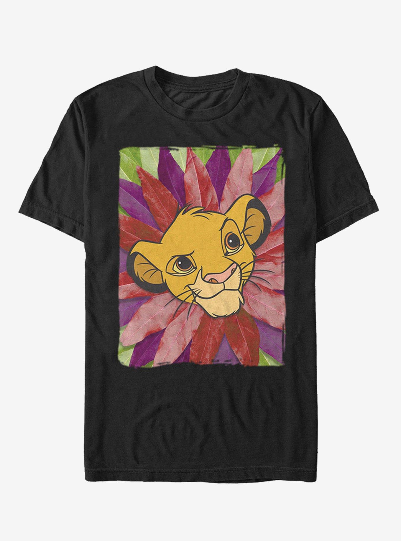 Disney Lion King Simba Leaf Mane T-Shirt | Graphic T-Shirt for Unisex