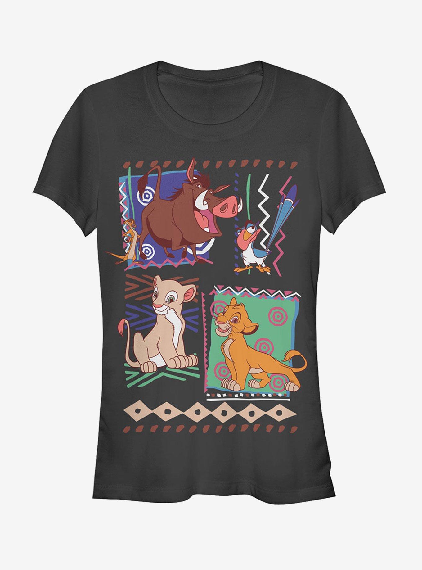 Disney Lion King Retro 90's Savannah Friends Girls T-Shirt | Graphic T-Shirt for Unisex