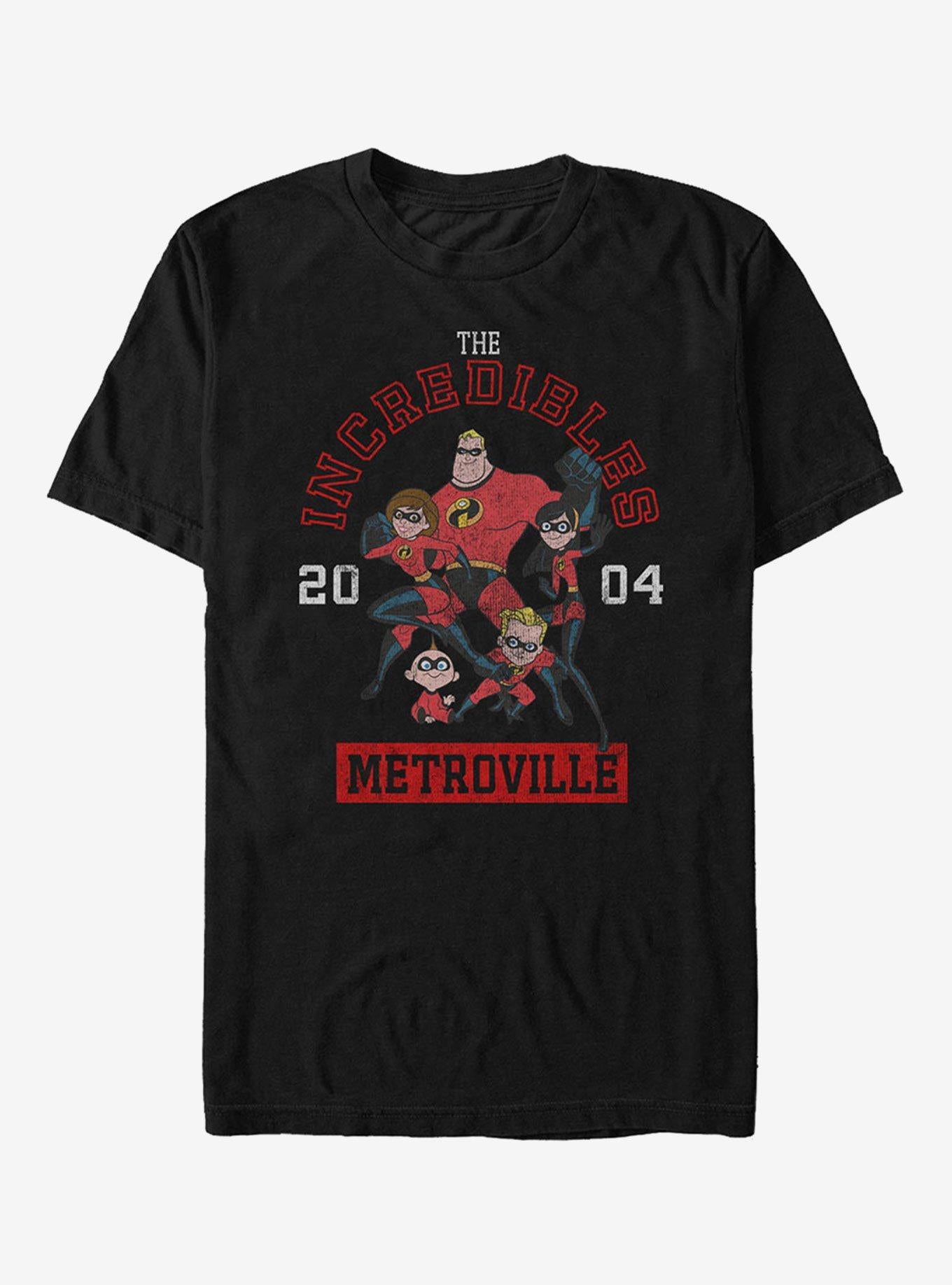 Disney Pixar The Incredibles Metroville Family T-Shirt | Premium Unisex T-Shirt, Trending Graphic Tee