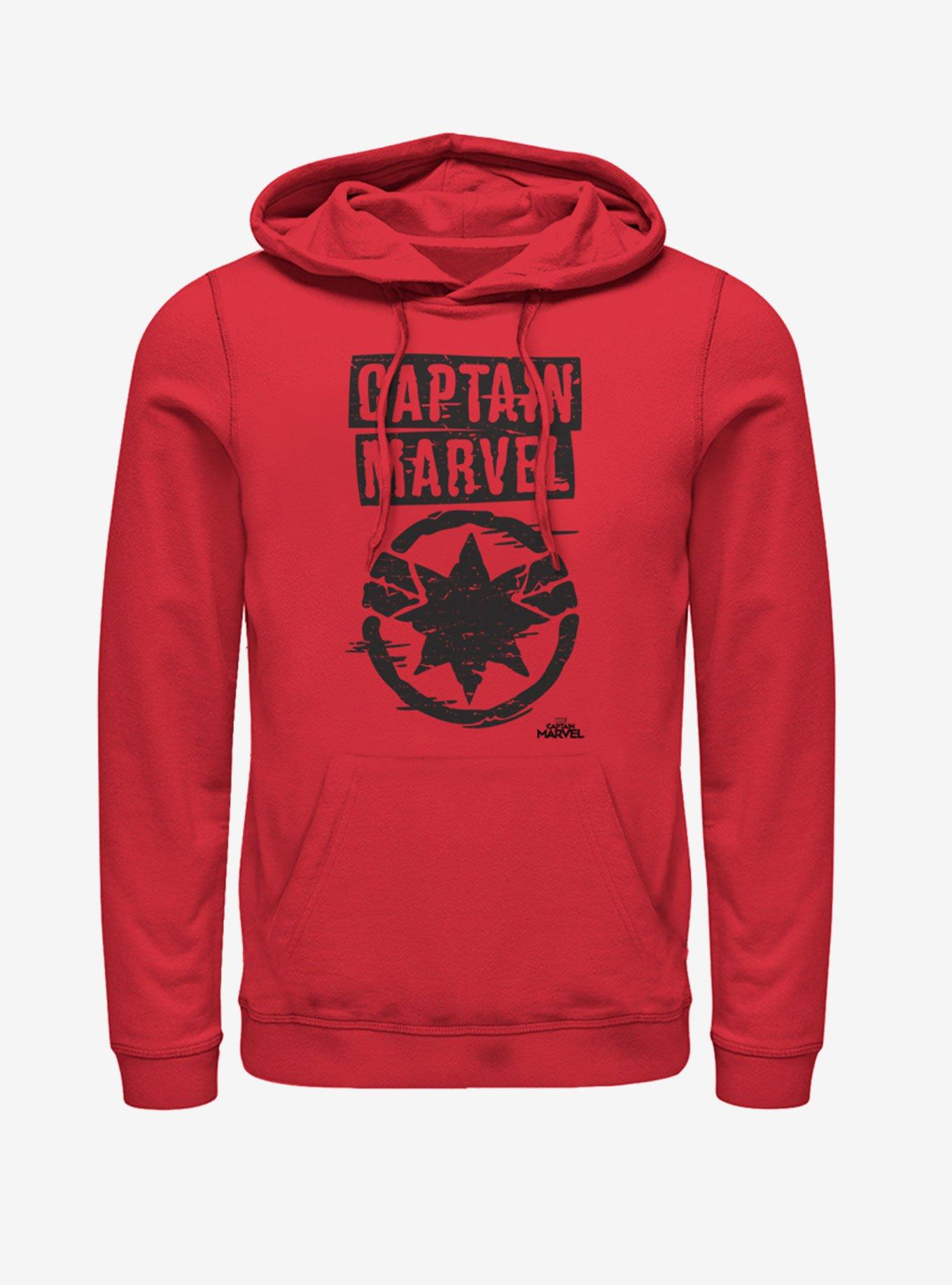 Marvel Captain Marvel Painted Logo Hoodie