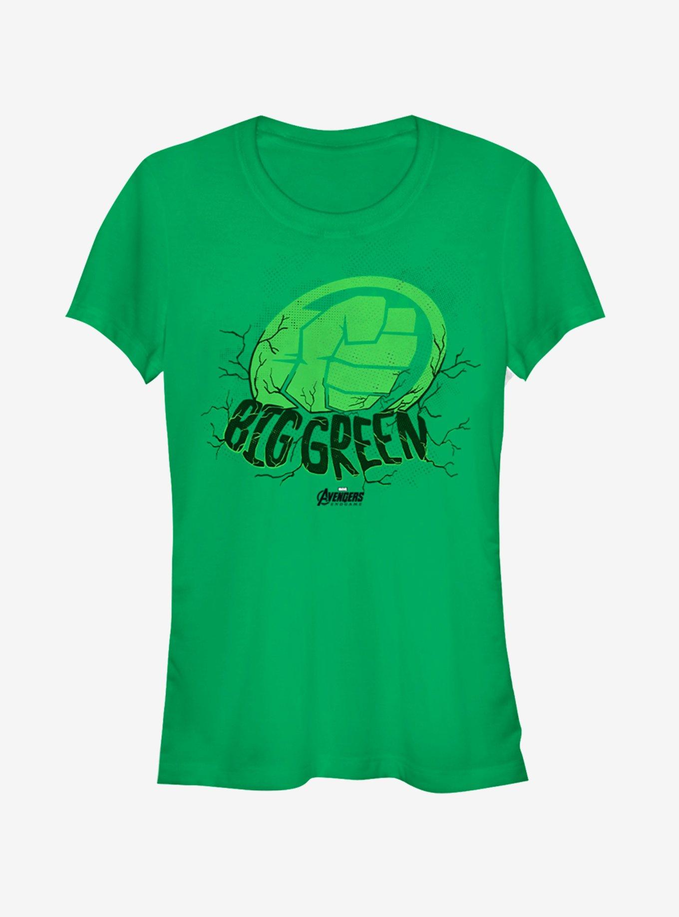 Marvel Avengers Endgame Big Green Girls Kelly Green T-Shirt | Graphic T-Shirt for Unisex
