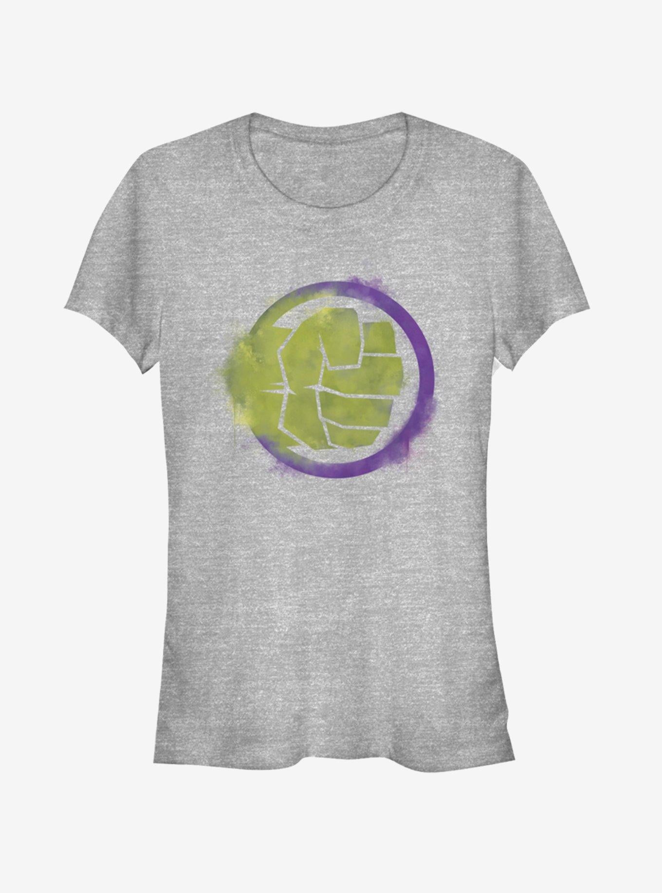 Marvel Avengers Endgame Hulk Spray Logo Girls Heathered T-Shirt | Graphic T-Shirt for Unisex
