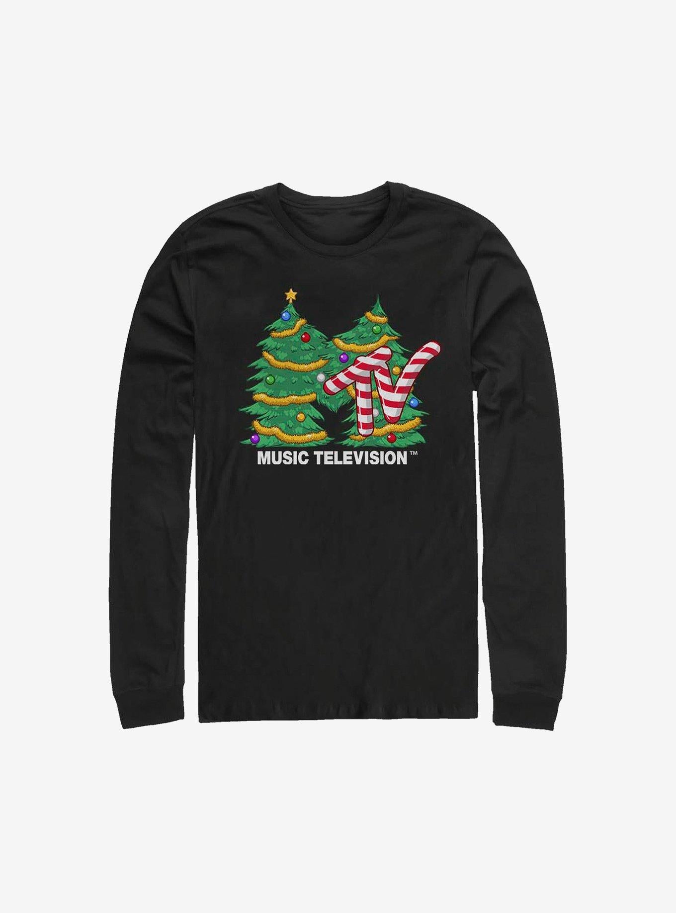 MTV Christmas Tree Logo Long-Sleeve T-Shirt | Premium Unisex T-Shirt, Trending Graphic Tee