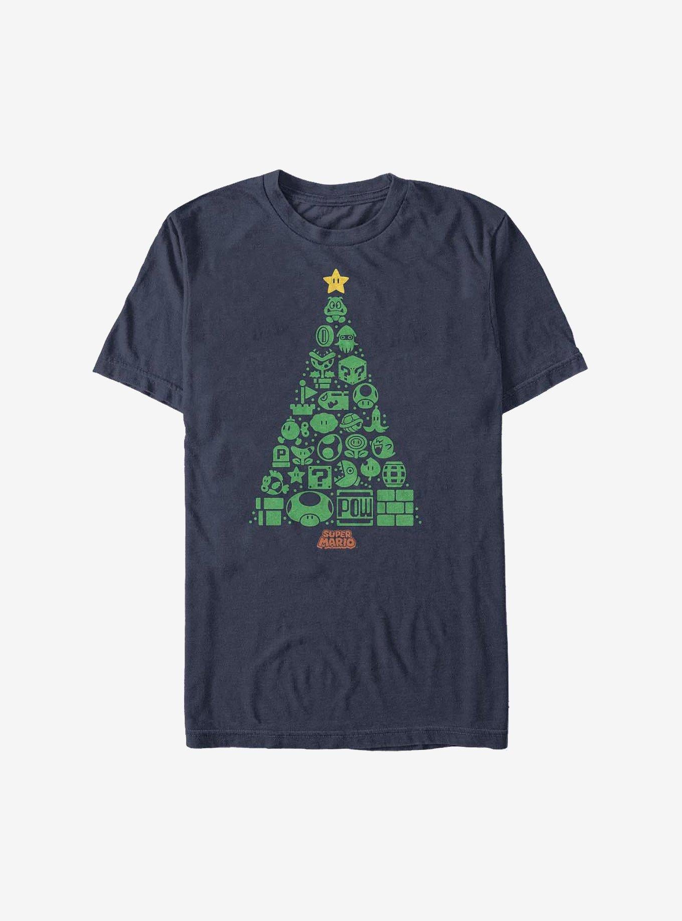 Super Mario Trees A Crowd Holiday T-Shirt | Premium Unisex T-Shirt, Trending Graphic Tee
