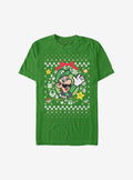 Super Mario Luigi Wreath Christmas Sweater T-Shirt | Premium Unisex T-Shirt, Trending Graphic Tee