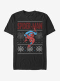 Marvel Spider-man Ugly Spidey Christmas Sweater T-shirt | Trendy Graphic Tee | Casual Unisex T-shirt
