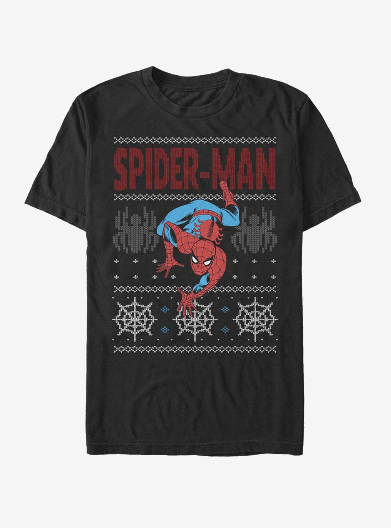 Marvel Spider-Man Ugly Spidey Christmas Sweater T-Shirt | Premium Unisex T-Shirt, Trending Graphic Tee