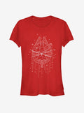 Star Wars Falcon Christmas Tree Girls T-Shirt | Premium Unisex T-Shirt, Trending Graphic Tee