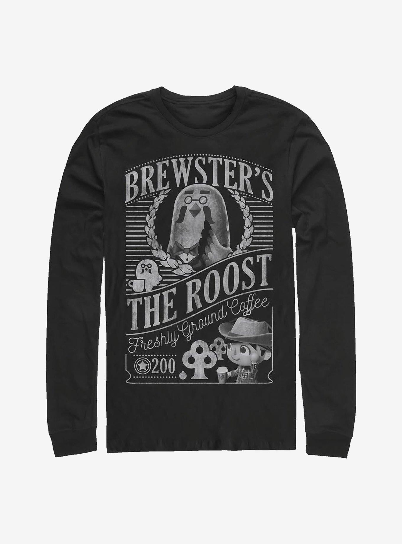 Animal Crossing New Leaf Brewster's Coffee Long-Sleeve T-Shirt | Premium Unisex T-Shirt, Trending Graphic Tee