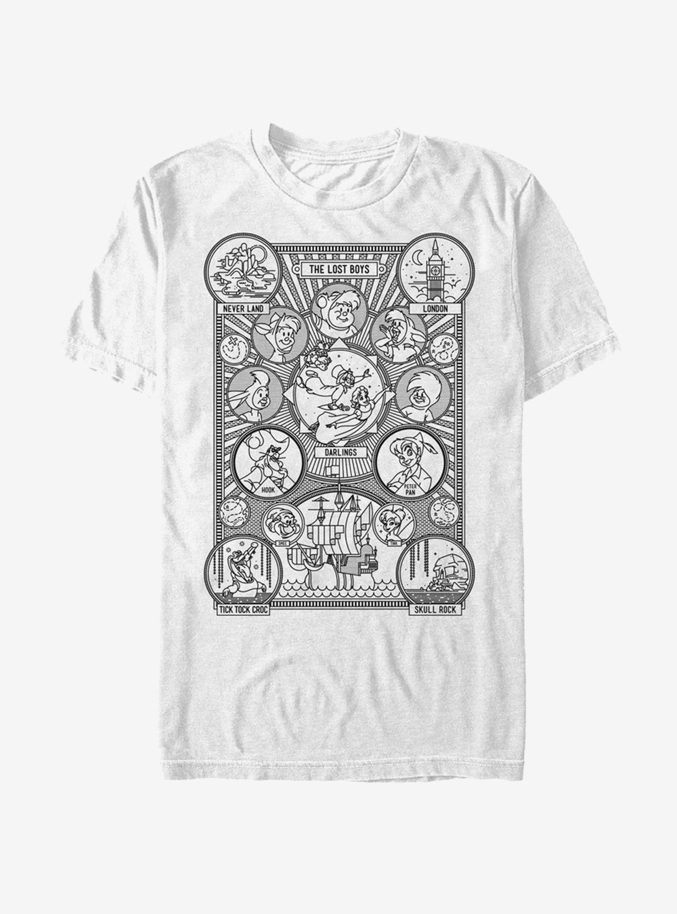 Disney Peter Pan Hangmans Character Tree T-Shirt | Premium Unisex T-Shirt, Trending Graphic Tee