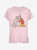 Cartoon Lady And The Tramp Puppy Love Girls Shirt T Shirt Gift Ready