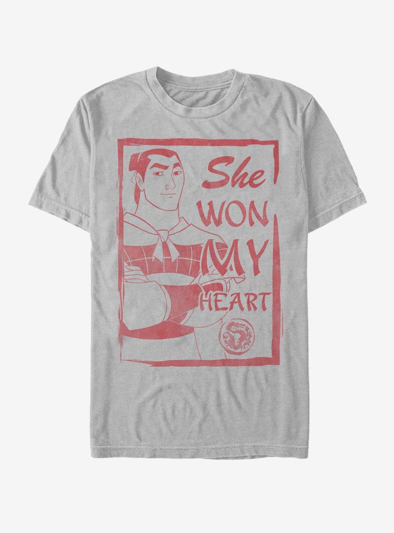 Cartoon Mulan Li Shang She Won My Heart Shirt T Shirt Clean Design