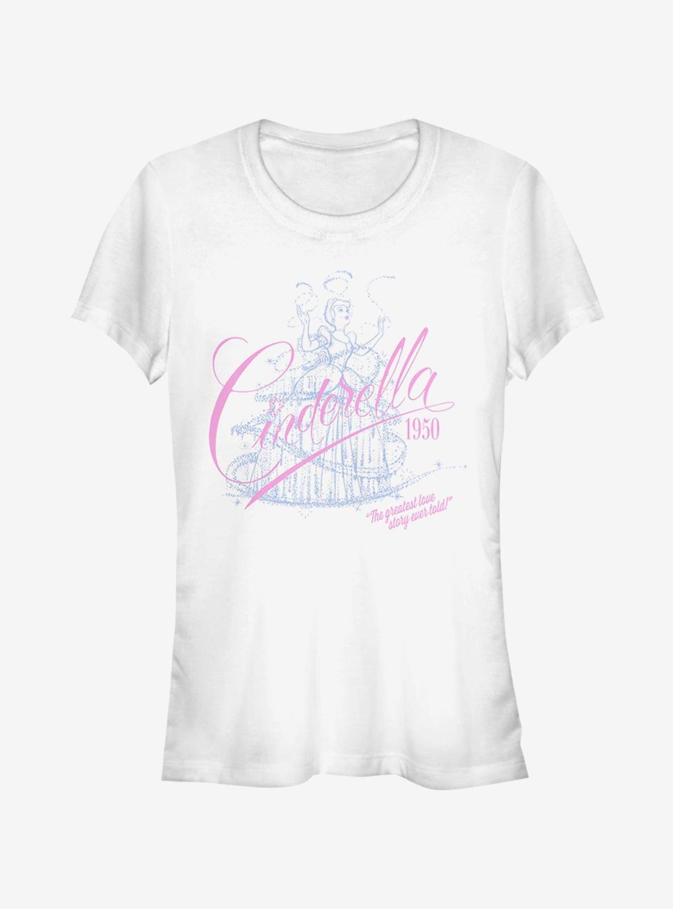 Cartoon Cinderella Fifties Love Story Girls Shirt T Shirt Gift Ready