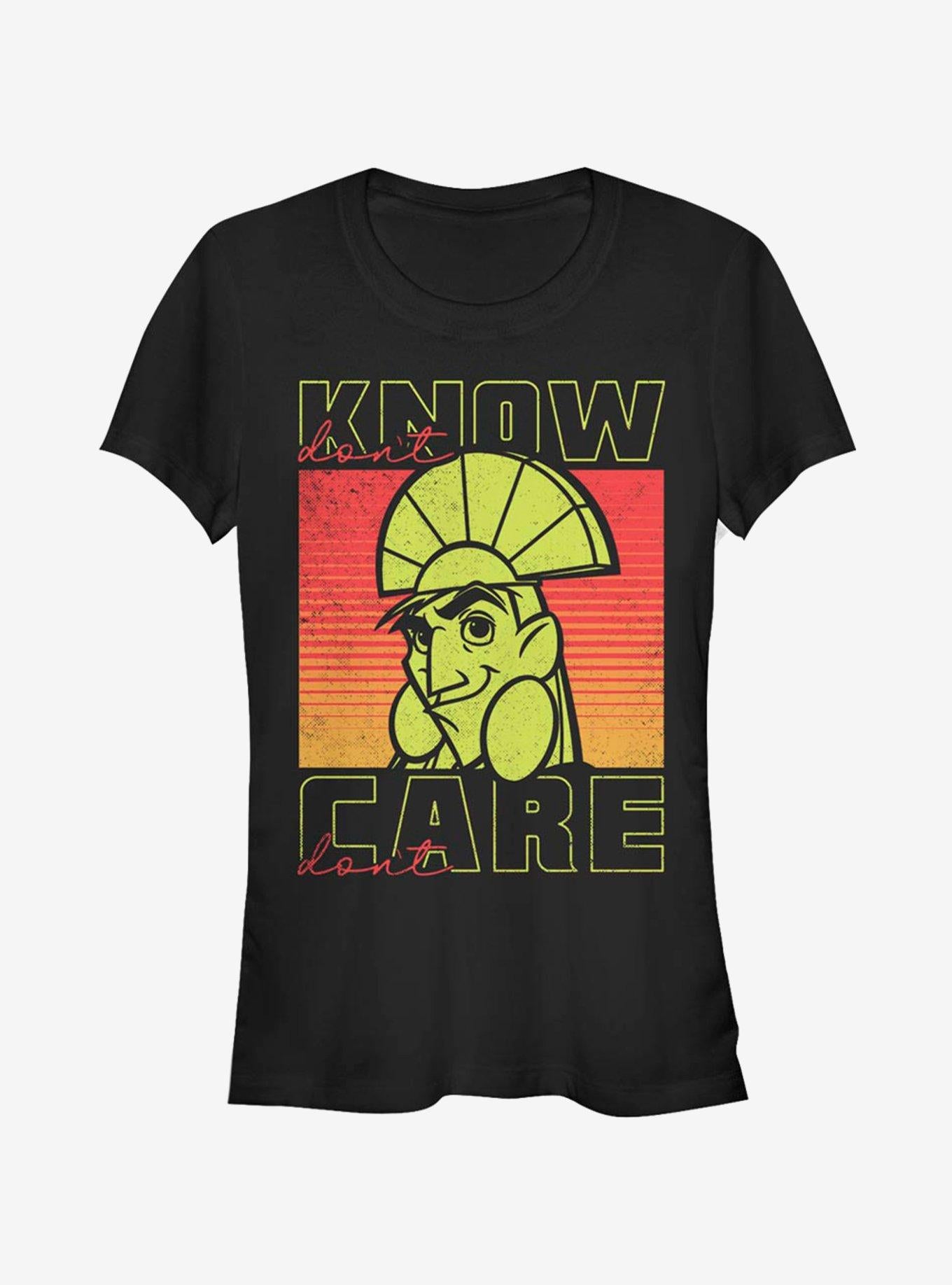 Disney The Emperor's New Groove Don't Know Don't Care Kuzco Girls T-Shirt | Premium Unisex T-Shirt, Trending Graphic Tee