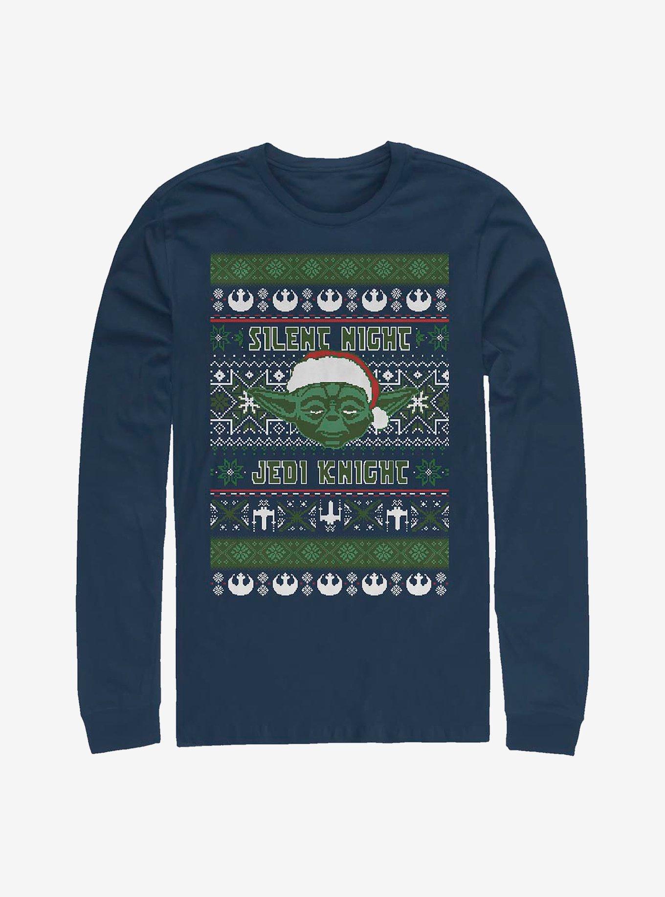 Star Wars Silent Night Jedi Knight Long-Sleeve T-Shirt | Premium Unisex T-Shirt, Trending Graphic Tee
