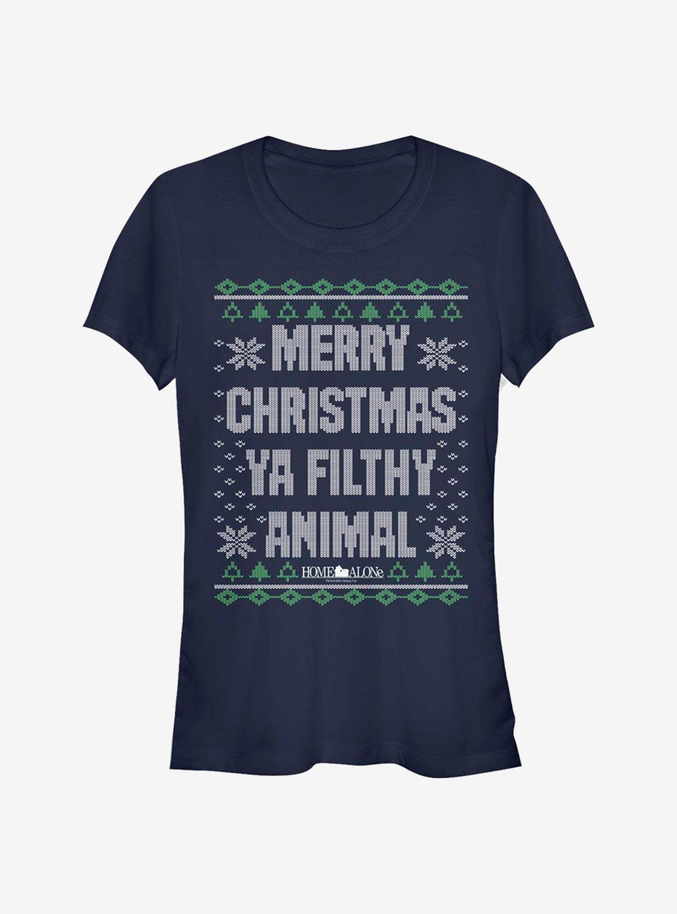 Home Alone Merry Christmas Ya Filthy Animal Ugly Holiday Girls T-Shirt | Premium Unisex T-Shirt, Trending Graphic Tee