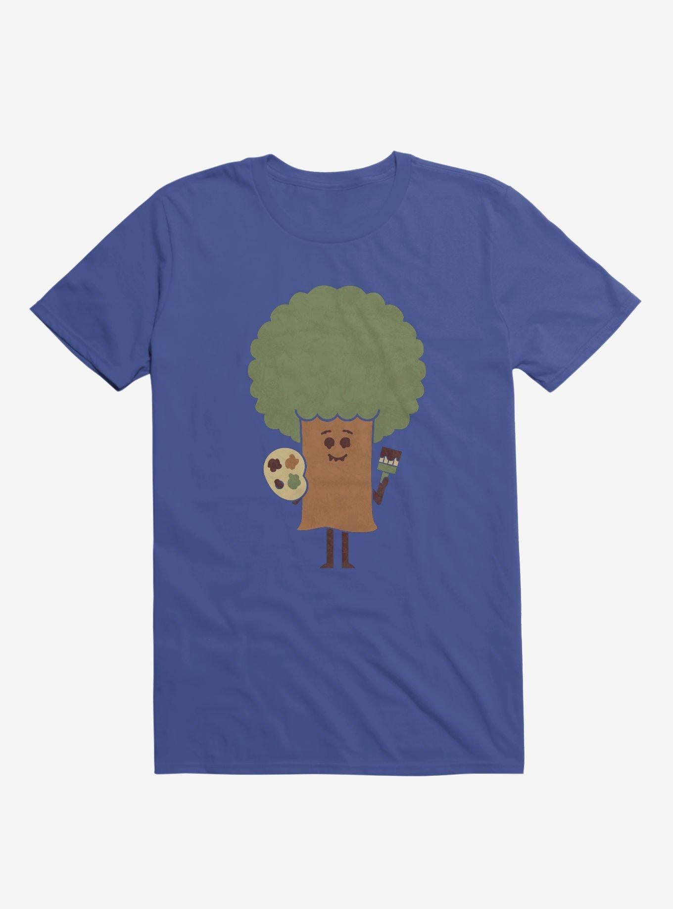 Happy Tree Painter Royal Blue T-Shirt | Premium Unisex T-Shirt, Trending Graphic Tee