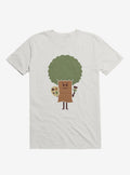 Happy Tree Painter White T-Shirt | Premium Unisex T-Shirt, Trending Graphic Tee