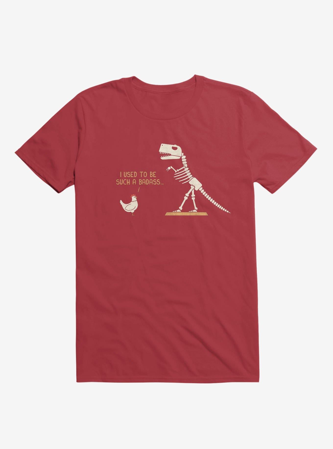 Chicken I Used To Be Bad Red T-Shirt | Premium Unisex T-Shirt, Trending Graphic Tee
