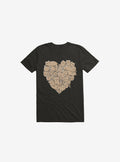 I Love Cats Heart Black Shirt T Shirt Minimal Style