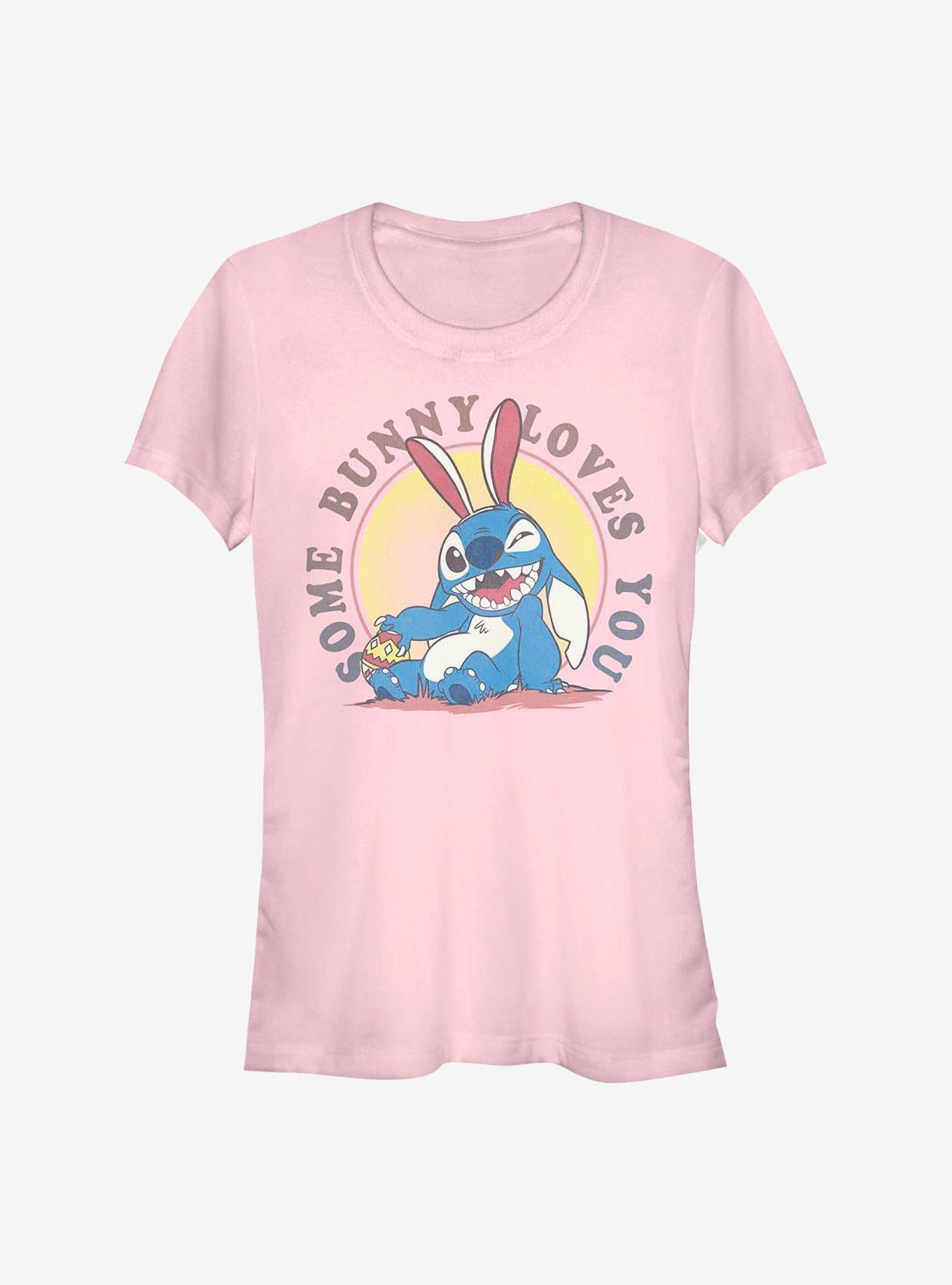 Cartoon Lilo Stitch Some Bunny Loves You Girls Shirt T Shirt Everyday Wear