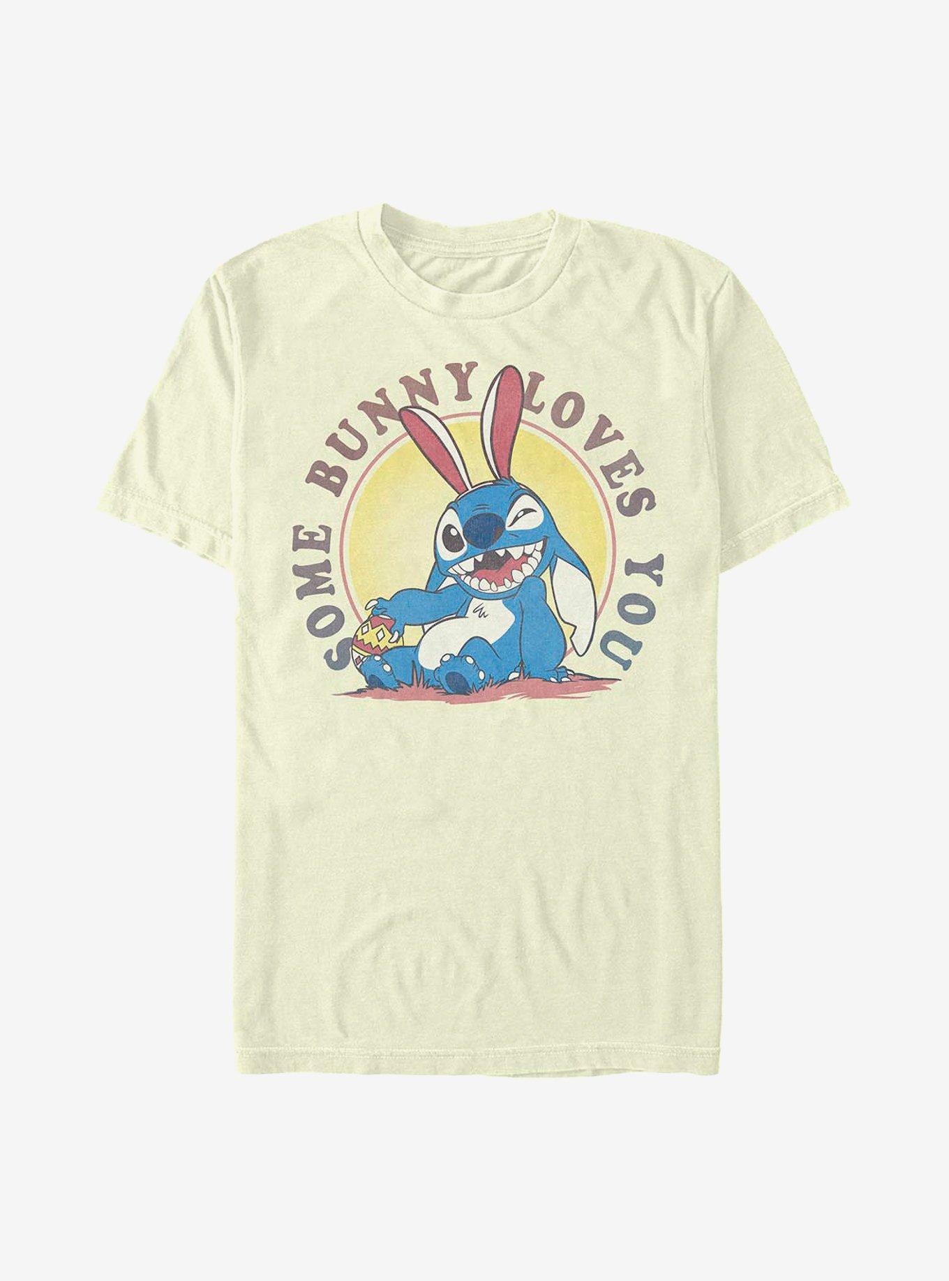 Cartoon Lilo Stitch Some Bunny Loves You Shirt T Shirt Minimal Style