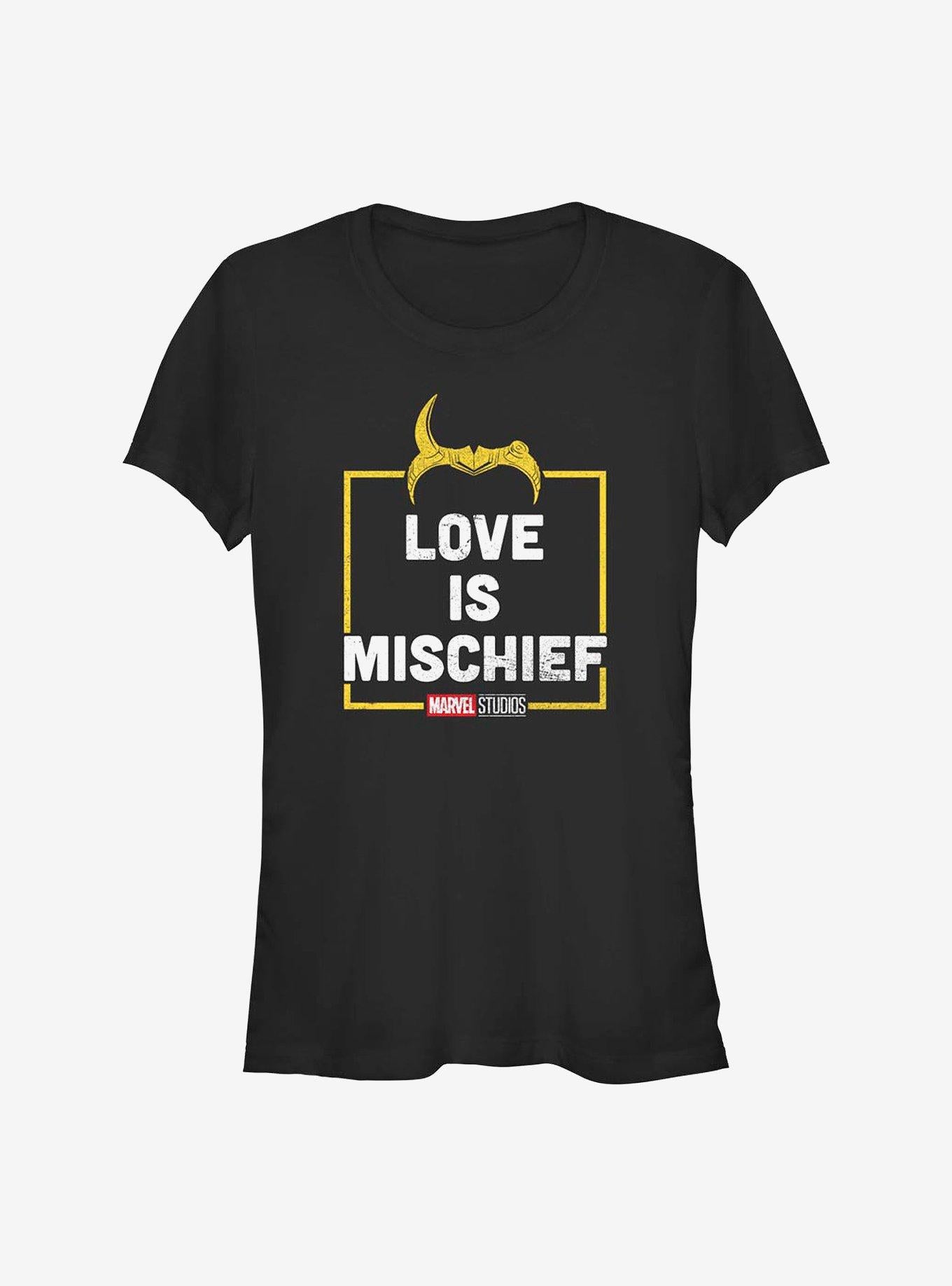 Superhero Loki Love Is Mischief Girls Shirt T Shirt Clean Design
