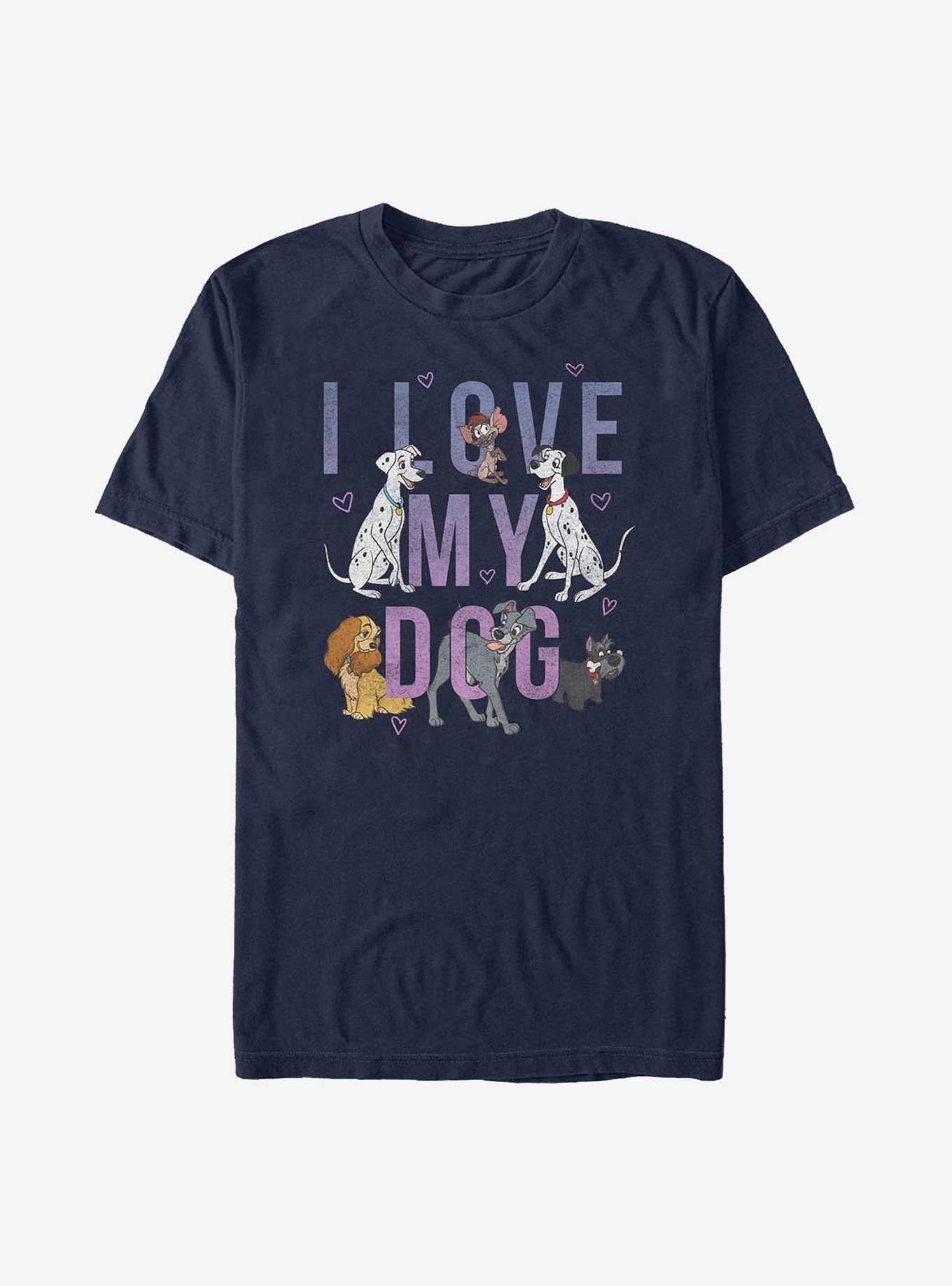 Cartoon I Love My Dog Shirt T Shirt Everyday Wear
