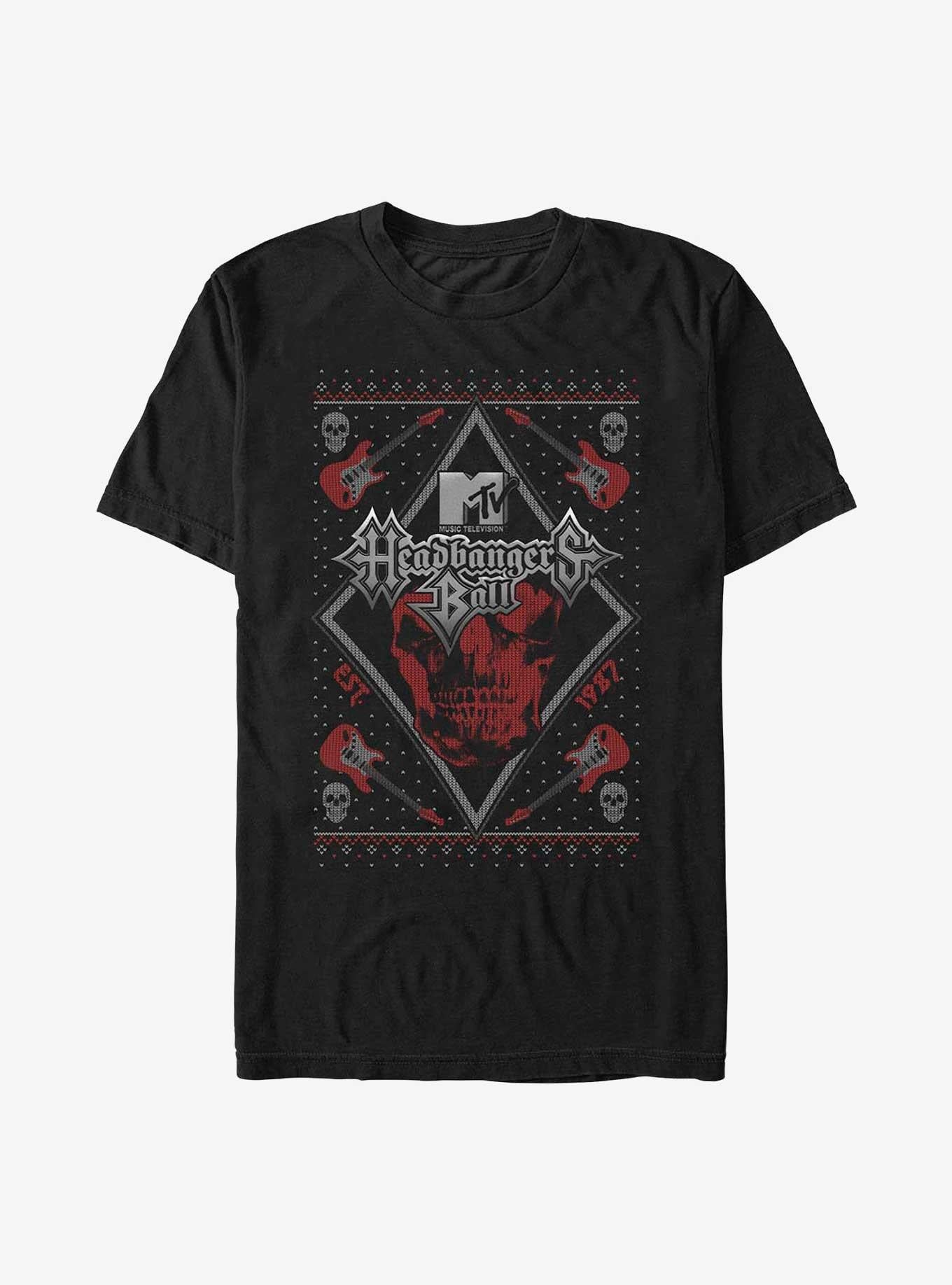 MTV Ugly Holiday Headbangers Ball Sweater T-Shirt | Premium Unisex T-Shirt, Trending Graphic Tee