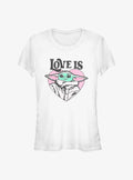 The Mandalorian Valentine Day Love Is Grogu Girls Shirt T Shirt Clean Design