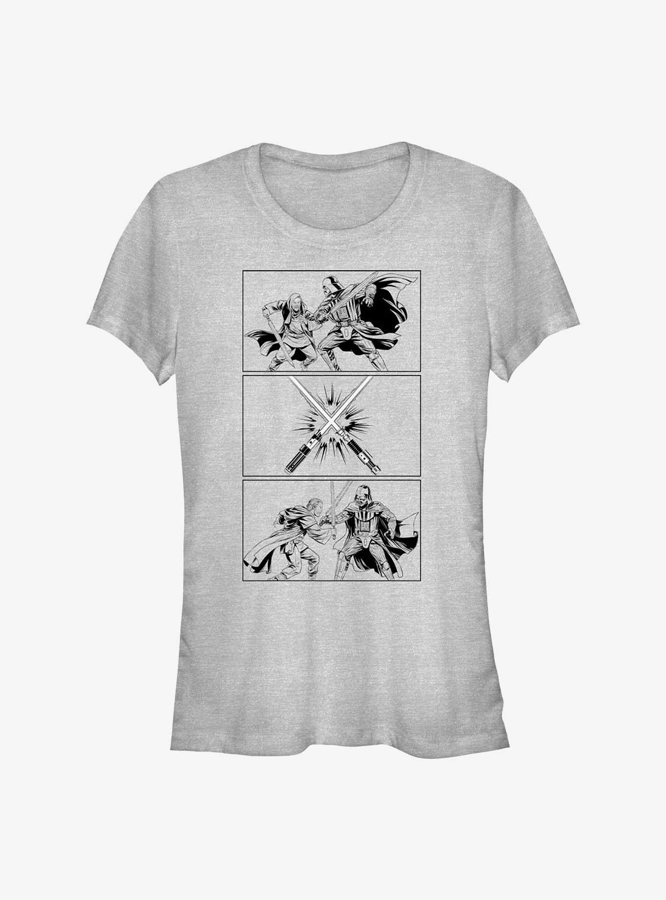 Star Wars Obi-Wan Kenobi Battle Sequence Girls T-Shirt | Graphic T-Shirt for Unisex