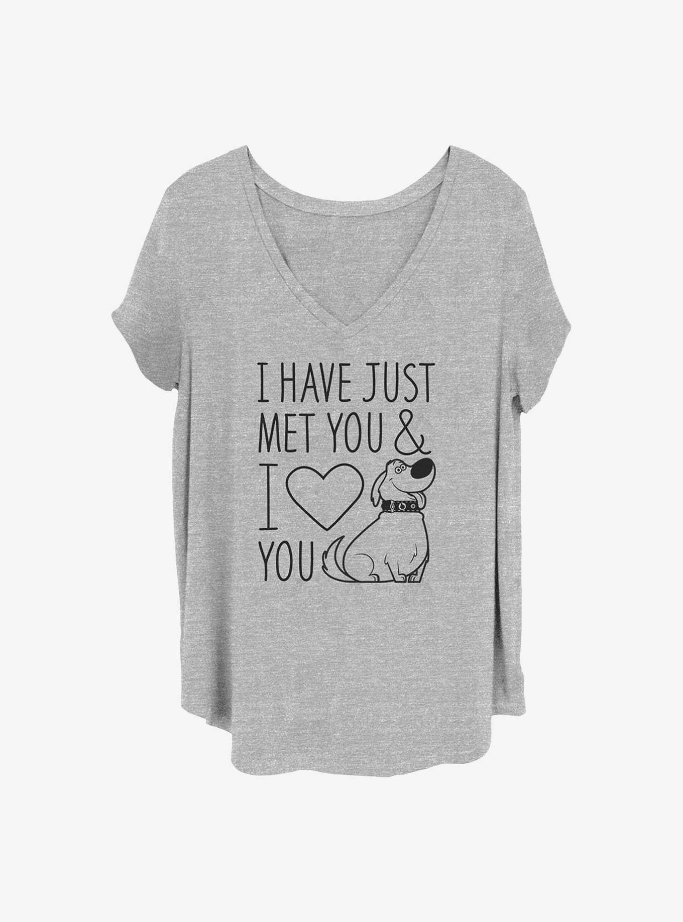 Cartoon Animated Up I Love You Girls Shirt Plus Size T Shirt Minimal Style