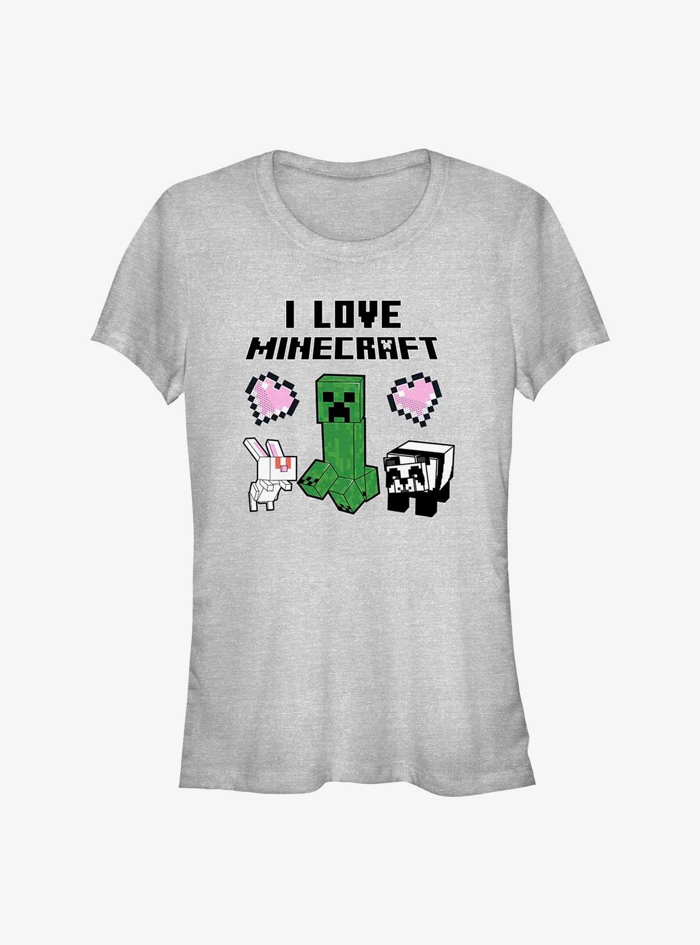 Minecraft I Love Minecraft Girls Shirt T Shirt Gift Ready