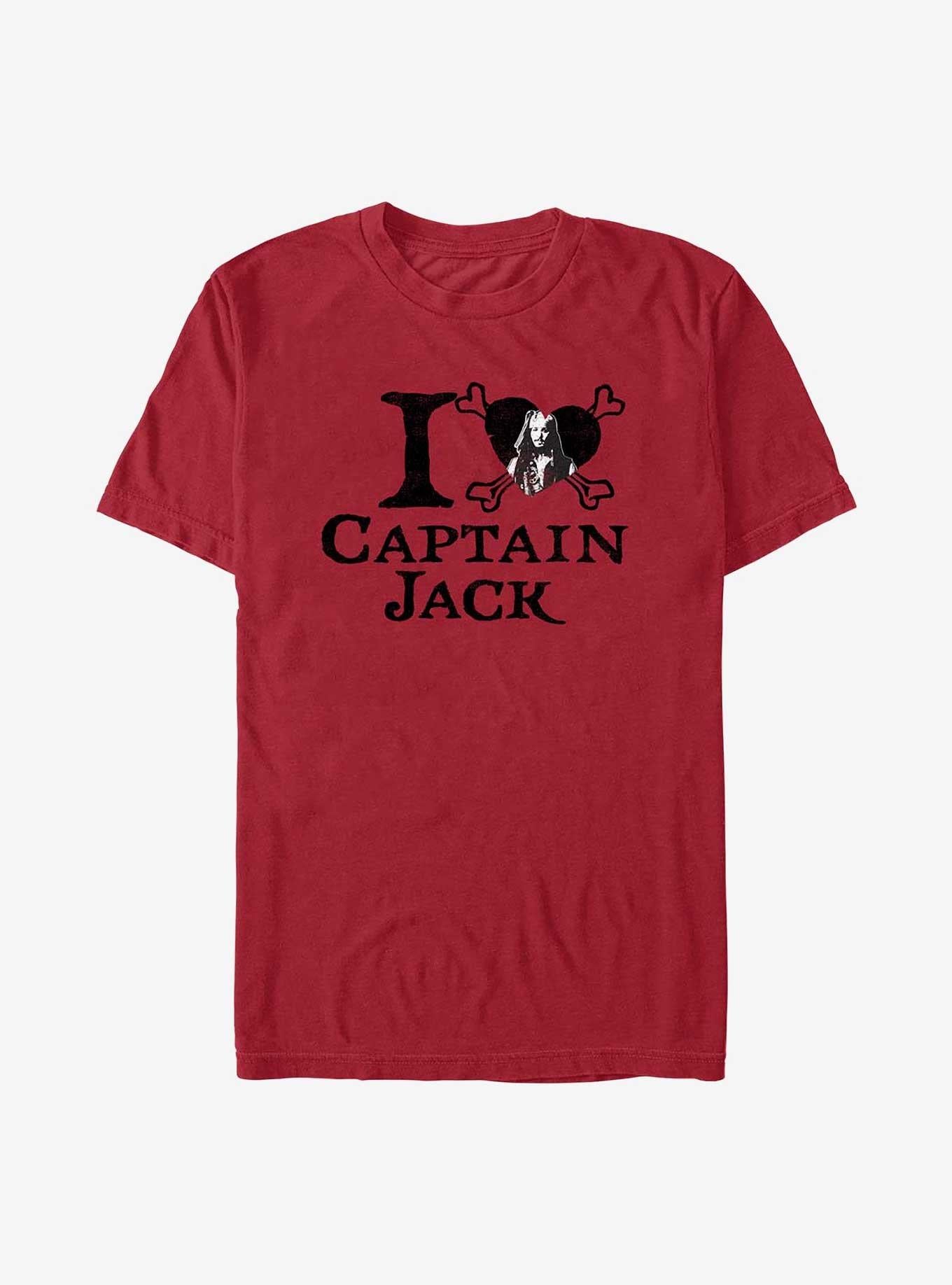 Cartoon Pirates Of The Caribbean I Love Captain Jack Shirt T Shirt Everyday Wear