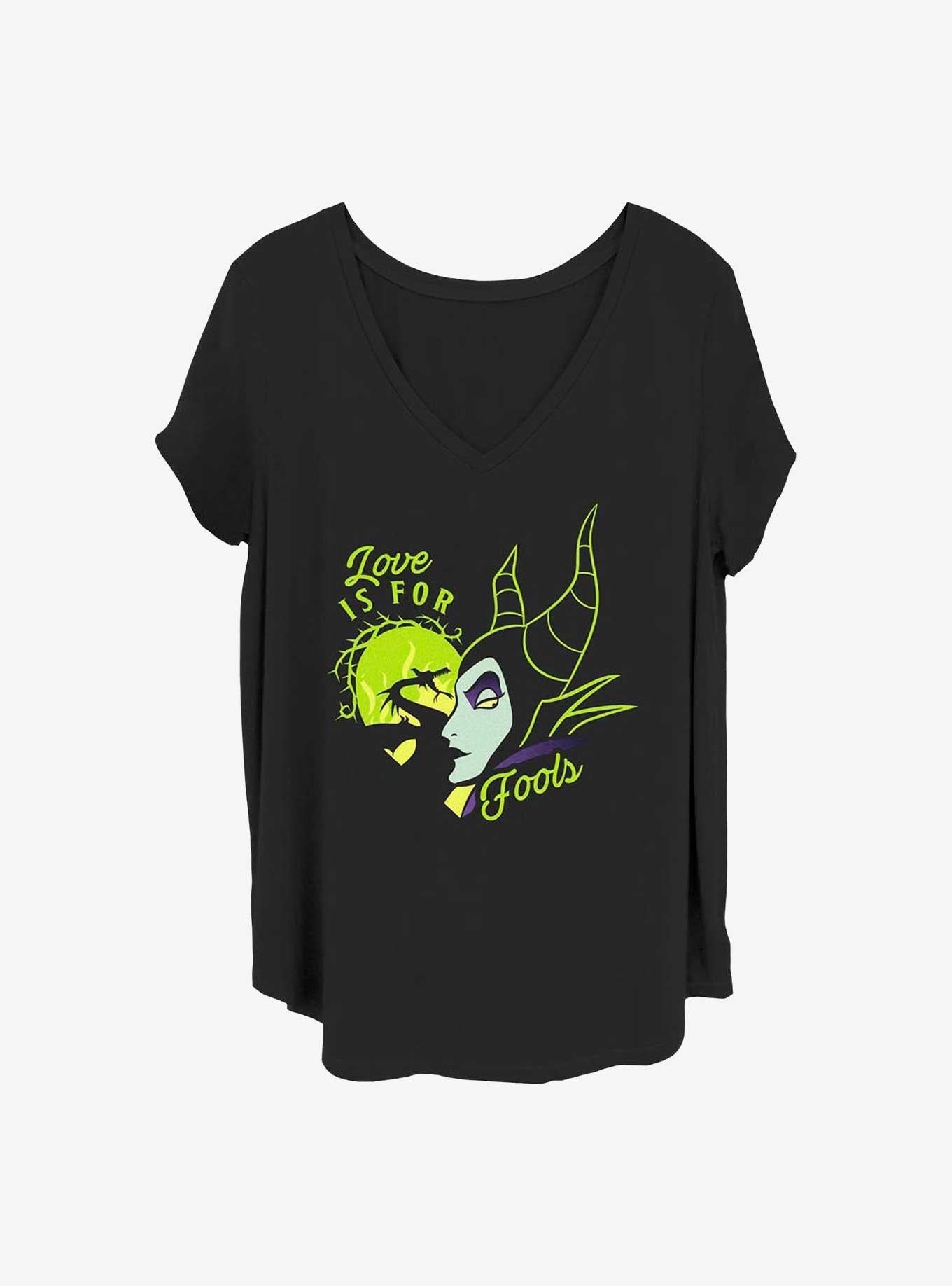 Cartoon Sleeping Beauty Maleficent Fools Love Girls Shirt Plus Size T Shirt Cozy Fit